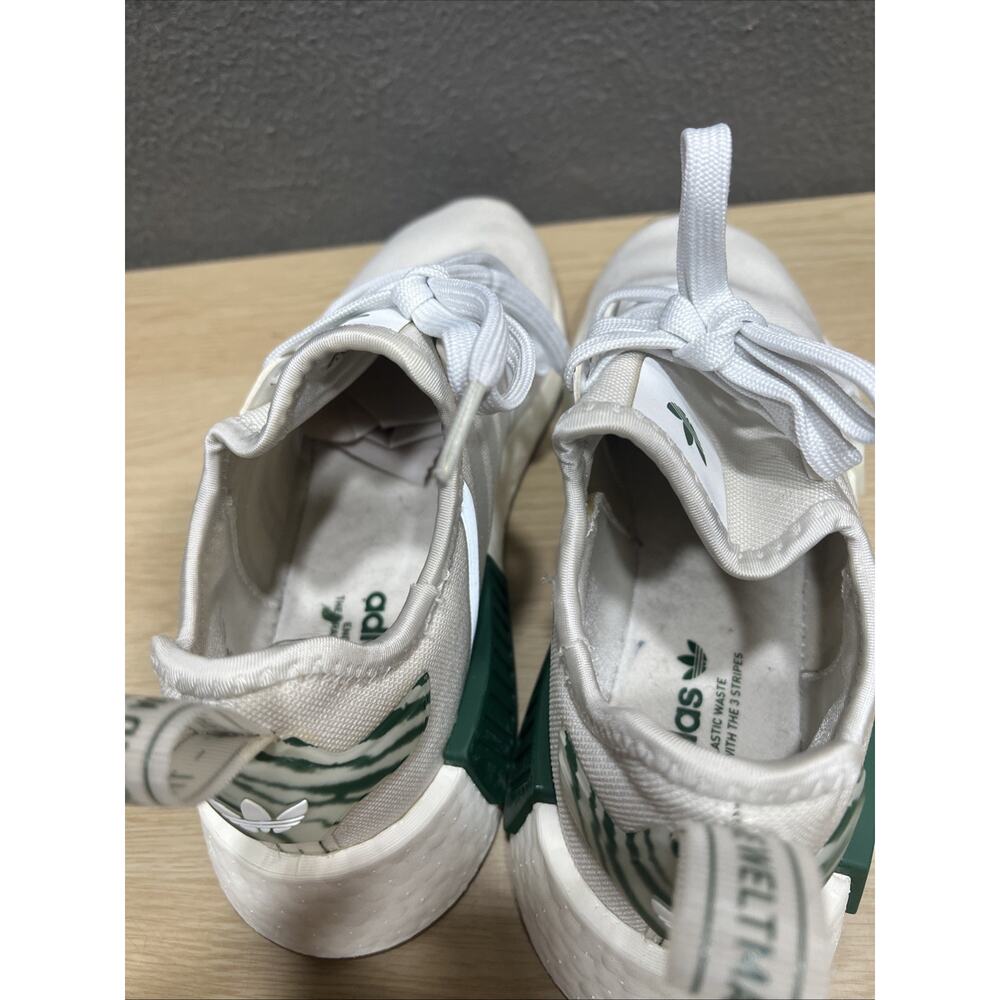 Adidas NMD_R1 White/Green Sneakers Womens Size 6 - Picture 6 of 13